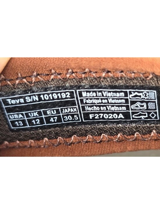 Teva Men’s Katavi 2 Slide Sandals Size 13 Gray Leather Hook Loop Outdoor 1019192 main image 8
